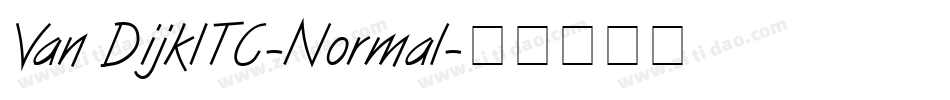Van DijkITC-Normal字体转换